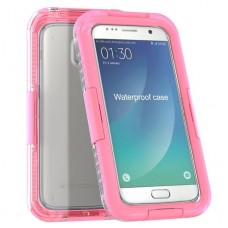 Samsung Galaxy S6 Edge - Waterproof Shockproof Dirtproof Snowproof IP-26 Standard Hard Protective Phone Cover - Pink